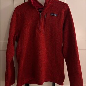 Patagonia Vibrant Red Quarter-Zip Fleece